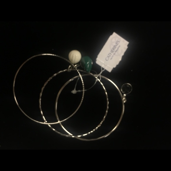 Catherine's plus sized silver charm bangle set - Picture 4 of 5